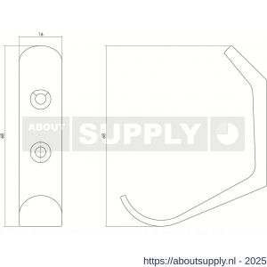Intersteel Living 6950 jashaak afgerond RVS - S26007776 - afbeelding 2