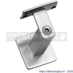 Intersteel Living 7300 leuninghouder zwaar vierkant vlak zadel RVS - S26003976 - afbeelding 1