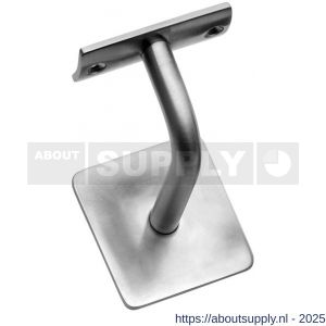 Intersteel Essentials 7300 leuninghouder gebogen vierkant hol RVS - S26003974 - afbeelding 1