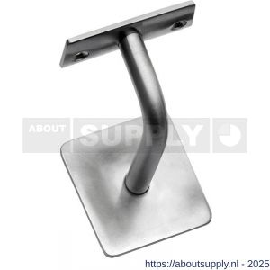 Intersteel Essentials 7300 leuninghouder gebogen vierkant vlak zadel RVS - S26007785 - afbeelding 1