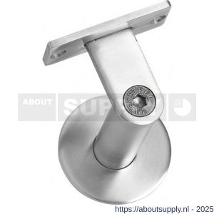 Intersteel Living 7300 leuninghouder zwaar met vlak zadel RVS - S26007787 - afbeelding 1