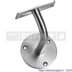 Intersteel Essentials 7300 leuninghouder gebogen opschroevend vlak zadel RVS - S26003973 - afbeelding 1