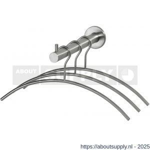 Intersteel Essentials 7380 garderobesteun met 3 kledinghangers RVS - S26007756 - afbeelding 1