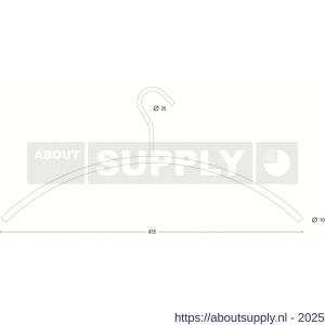 Intersteel Essentials 7380 kledinghanger diameter 10 mm RVS - S26007755 - afbeelding 2