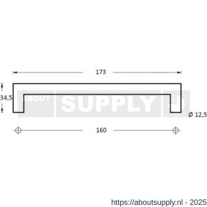 Intersteel Essentials 8926 meubelgreep hoek 892653 90 graden diameter 13x160 mm RVS - S26007812 - afbeelding 2