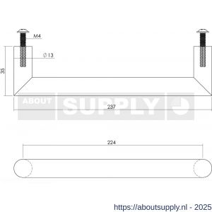 Intersteel Essentials 8926 meubelgreep Hoek 90 graden diameter 13x224 mm RVS - S26007813 - afbeelding 2
