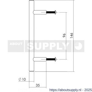 Intersteel Essentials 8977 keukengreep 897711 diameter 10x96x146 mm RVS - S26007824 - afbeelding 2