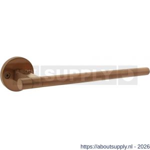 Intersteel 0719 deurkruk gatdeel rechts Shiraat by Grand en Johnson op rozet met schroefgaten diameter 55x8 mm PVD koper mat - S26011307 - afbeelding 1