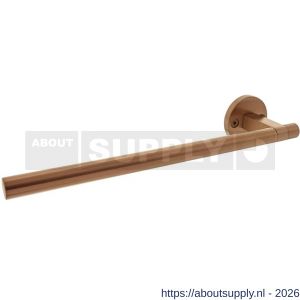 Intersteel 0719 deurkruk gatdeel links Shiraat by Grand en Johnson op rozet met schroefgaten diameter 55x8 mm PVD koper mat - S26011309 - afbeelding 1