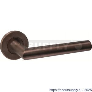 Intersteel 1021 deurkruk gatdeel rechts Q 01 op rozet verdekt diameter 52x6 mm PVD brons - S26011281 - afbeelding 1