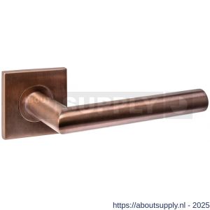 Intersteel 1034 deurkruk gatdeel rechts Q 04 op rozet verdekt 53x53x6 mm PVD brons - S26011252 - afbeelding 1