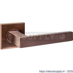 Intersteel 1035 deurkruk gatdeel rechts Q 05 op rozet verdekt 53x53x6 mm PVD brons - S26011254 - afbeelding 1