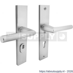 Intersteel Living 3795 SKG3 veiligheidsbeslag rechthoekig 250x50 mm kruk-kruk Jura met veerconstructie profielcilindergat 72 mm met kerntrekbeveiliging aluminium F1 - S26009702 - afbeelding 1