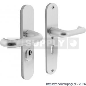 Intersteel Living 3797 SKG3 veiligheidsbeslag ovaal 250x50 mm kruk-kruk Rond met veerconstructie profielcilindergat 55 mm met kerntrekbeveiliging aluminium F1 - S26008848 - afbeelding 1