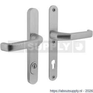 Intersteel Living 3799 SKG3 veiligheidsbeslag ovaal smal 250x35 mm kruk-kruk Verkropt met veerconstructie profielcilindergat 92 mm met kerntrekbeveiliging aluminium F1 - S26008851 - afbeelding 1