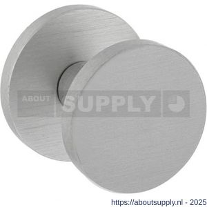 Intersteel Living 3929 voordeurknop plat diameter 55 mm op achterplaat diameter 60 mm éénzijdige montage aluminium F1 - S26008852 - afbeelding 1