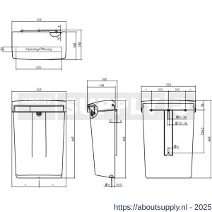 Intersteel Essentials 4900 postkast Summus kunststof met slot 2 sleutels groen RAL 6009 - S26007793 - afbeelding 2