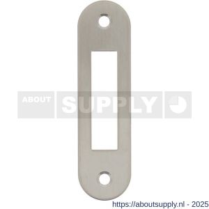 Intersteel 9509 sluitplaat 94x25x1,5 mm voor nachtschoot afgerond RVS - S26006923 - afbeelding 1