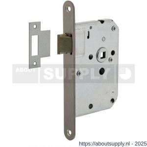 Intersteel Essentials 9542 woningbouw loopslot voorplaat afgerond RVS 20x174 mm doorn 50 mm met sluitplaat - S26007080 - afbeelding 1