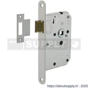 Intersteel 9544 woningbouw loopslot voorplaat afgerond wit gelakt 20x174 mm doorn 50 mm met sluitplaat Industrieverpakking - S26008912 - afbeelding 1