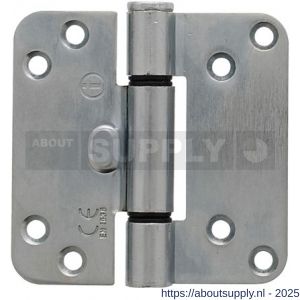 Intersteel Living 4625 glijlagerscharnier afgerond 89x89x3 DIN links-rechts CE (EN1935: 2002) staal verzinkt zonder schroeven - S26009293 - afbeelding 1