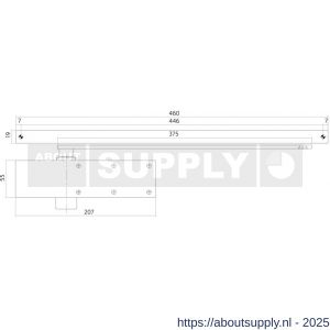 Intersteel Essentials 4801 deurdranger 124 met glijarm 207x55x40 mm grijs - S26008943 - afbeelding 2