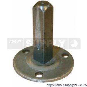 Intersteel 9974 onderplaat met vaste vierkantstift 8x35 mm - S26006569 - afbeelding 1