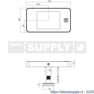 Intersteel 4055 digitale deurcamera met spion DDV 3.0 in blister verpakking - S26006571 - afbeelding 2