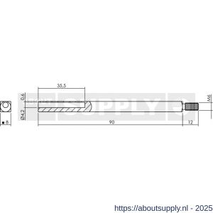 Intersteel 9753 wisselstift schroefdraad M6-hol 8x90 mm - S26007381 - afbeelding 2
