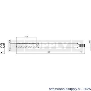 Intersteel 9754 wisselstift schroefdraad M6-hol FH 9x110 mm - S26000896 - afbeelding 2