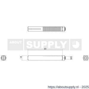 Intersteel 9755 wisselstift keilbout bevestiging 8x60 mm - S26007382 - afbeelding 2