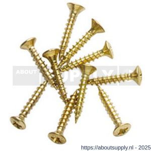 Intersteel 9926 houtschroef 3,5x20 mm lenskop messing - S26000813 - afbeelding 1