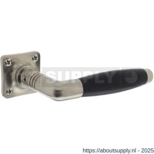 Intersteel 0237 deurkruk Ton Basic met rozet 38x38x6 mm nikkel mat-ebbenhout - S26008986 - afbeelding 1