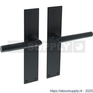 Intersteel 0583 deurkruk Jura met schild rechthoekig 250x55x2 mm blind structuur zwart - S26007106 - afbeelding 1