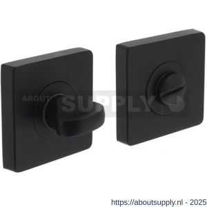 Intersteel 3185 WC-sluiting verdekt 55x55x10 mm met nokken en stift 8x8 mm zwart - S26007121 - afbeelding 1