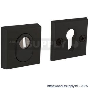 Intersteel 3750 SKG3 veiligheidsrozetten vierkant 60x60x15 mm profielcilindergat met kerntrekbeveiliging zwart - S26010536 - afbeelding 1