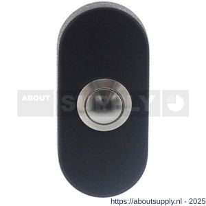 Intersteel 3990 beldrukker ovaal verdekt 65x30x10 RVS-zwart - S26007133 - afbeelding 1