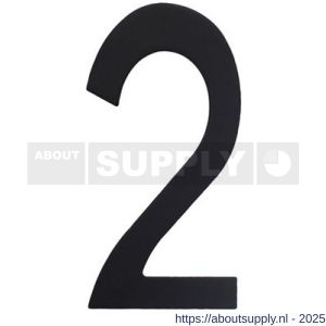 Intersteel 4020 huisnummer 2 150 mm RVS structuur zwart - S26009005 - afbeelding 1