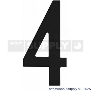 Intersteel 4020 huisnummer 4 150 mm RVS structuur zwart - S26009007 - afbeelding 1