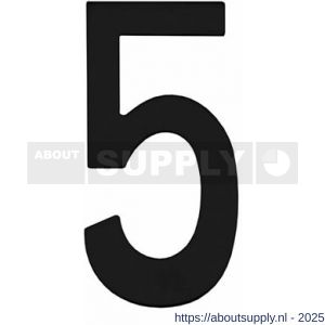 Intersteel 4020 huisnummer 5 150 mm RVS structuur zwart - S26009008 - afbeelding 1