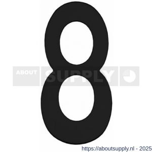 Intersteel 4020 huisnummer 8 150 mm RVS structuur zwart - S26009011 - afbeelding 1