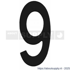 Intersteel 4020 huisnummer 9 150 mm RVS structuur zwart - S26009012 - afbeelding 1