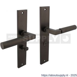 Intersteel 1742 deurkruk Baustil op schild rechthoekig 245x45 mm WC 63/8 mm antraciet grijs - S26011194 - afbeelding 1