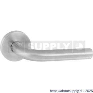 Intersteel 1010 deurkruk Recht op rozet verdekt diameter 55x8 mm met nokken RVS - S26010552 - afbeelding 1