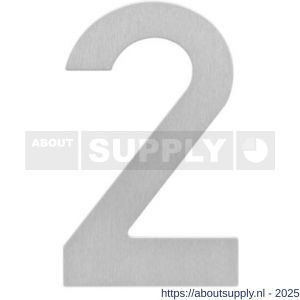 Intersteel 4020 huisnummer 2 150x2 mm RVS - S26007178 - afbeelding 1