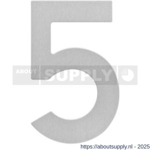 Intersteel 4020 huisnummer 5 150x2 mm RVS - S26007181 - afbeelding 1