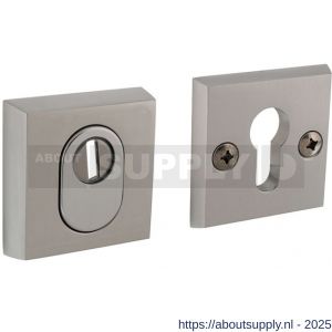 Intersteel 3750 SKG3 veiligheidsrozetten vierkant 60x60x15 mm profielcilindergat met kerntrekbeveiliging aluminium F1 - S26010572 - afbeelding 1
