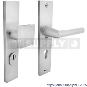 Intersteel 3794 SKG3 veiligheidsbeslag rechthoekig 250x50 mm greep-kruk Jura met veerconstructie profielcilindergat 72 mm met kerntrekbeveiliging aluminium F1 - S26010574 - afbeelding 1