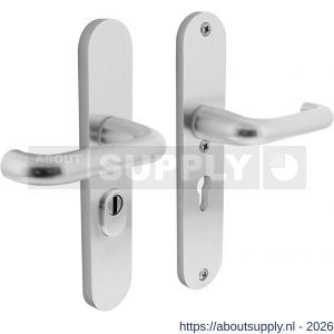 Intersteel 3797 SKG3 veiligheidsbeslag ovaal 250x50 mm kruk-kruk Rond met veerconstructie profielcilindergat 55 mm met kerntrekbeveiliging aluminium F1 - S26009048 - afbeelding 1