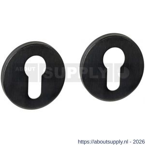 Intersteel Essentials 1020 cilinderrozetten verdekt diameter 52x6 mm PVD zwart - S26010979 - afbeelding 1